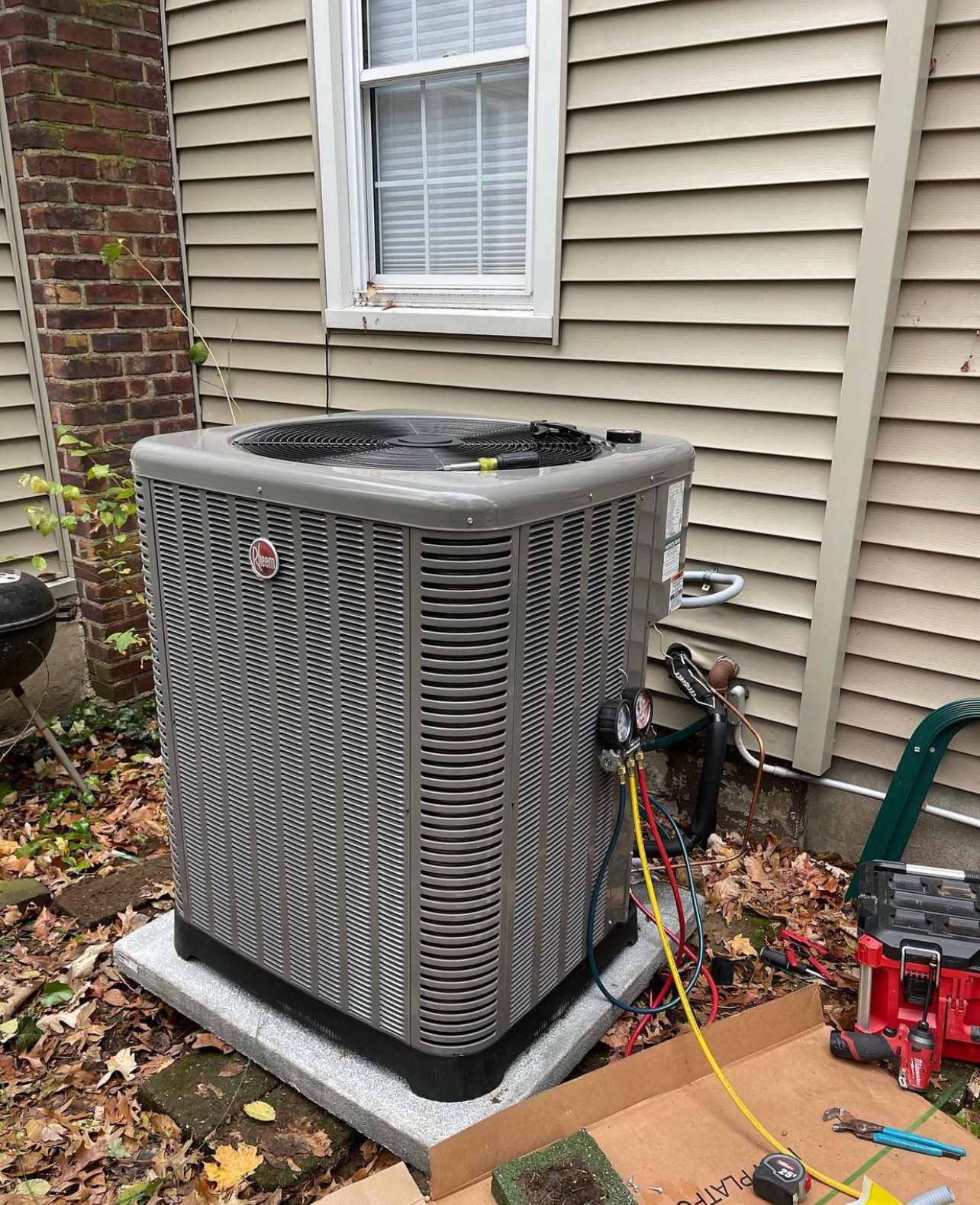 AC Service — Outdoor Rheem condenser tune-up