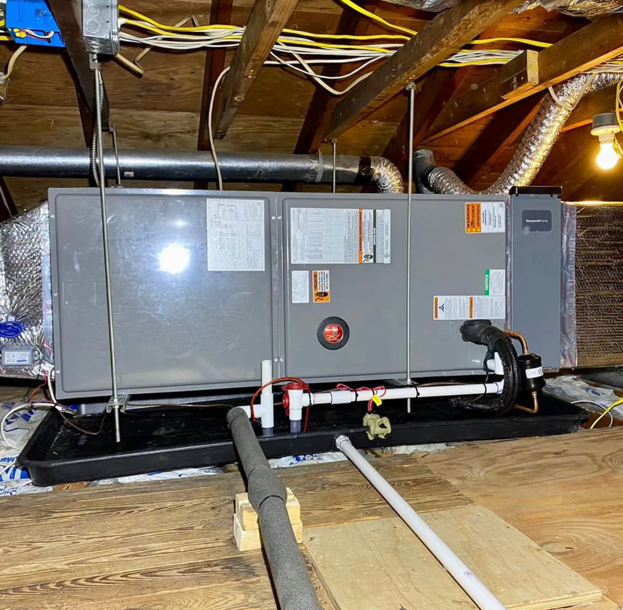 AC Install — Attic air handler installation