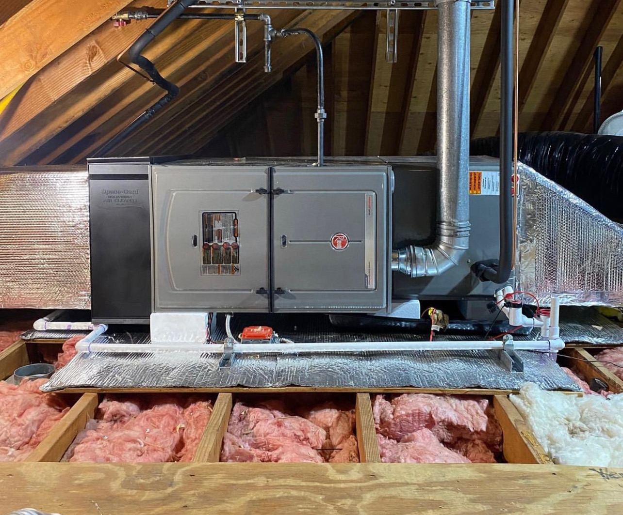 Heating Tune-Up — High-efficiency attic furnace